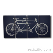 Decoración del arte de la pared de la lona de la bicicleta de 3 paneles